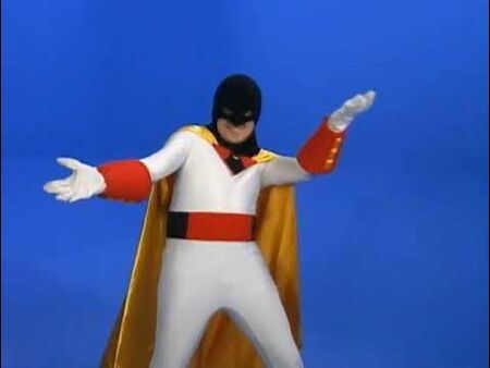 Screenshot of the live-action Space Ghost.