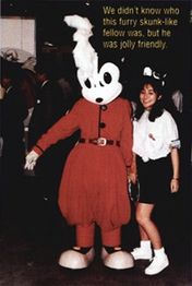 Cooly Skunk with a girl at the Shoshinkai 1995 event.