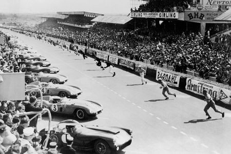 The drivers begin the Le Mans Start.