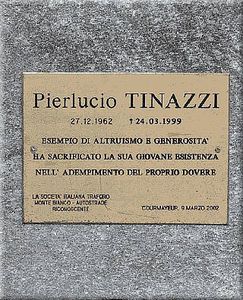 Plaque honouring Tinazzi.