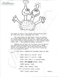 Part of the script for the original version of the commercial.