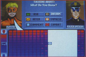 Dialogue screenshot from magazine.