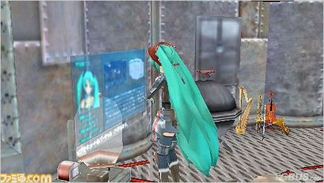 In-game screenshot of the playable demo (With Miku in the beta DIVA Room.