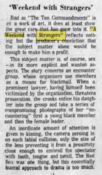 Review of "A Weekend with Strangers" printed in the Baltimore Sun (04/07/1972). [5]