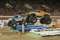 Monster Mutt racing against Sudden Impact at World Finals 4, which most likely would have been used in the film