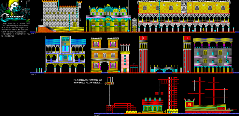 Map of the ZX Spectrum version of the game.