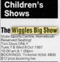 Newspaper ad for the show where the special