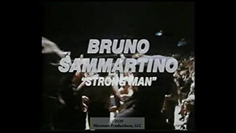 Title card for "Bruno Sammartino: Strong Man."