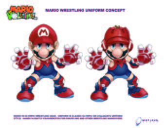 Mario costume concept art.