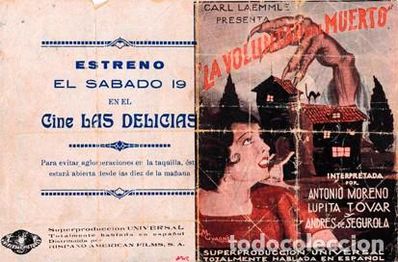 Advertisement for the film made by cinema Las Delicias.