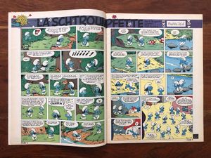 A page where Smurfette makes her first appearance.