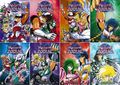 Cover art for all known DVD releases of the DIC dub. Note the unreleased Volume 8.