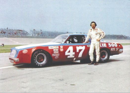 Bruce Hill with his 1975 Chevrolet at the event. Hill would ultimately finish 13th.