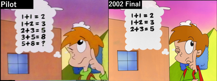 A screenshot showing a comparison of a scene in the original version and the finalized version.