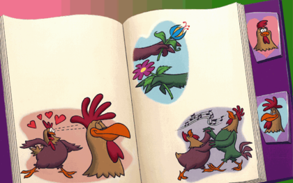 "Mating Habits of the Wild Swamphen" (replaced with the squirrel mating book in the final version of the game).