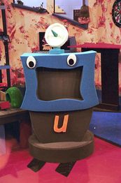 The U TV puppet, designed by Marlene Reimer.