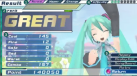 In-game screenshot of the playable demo (Results screen).