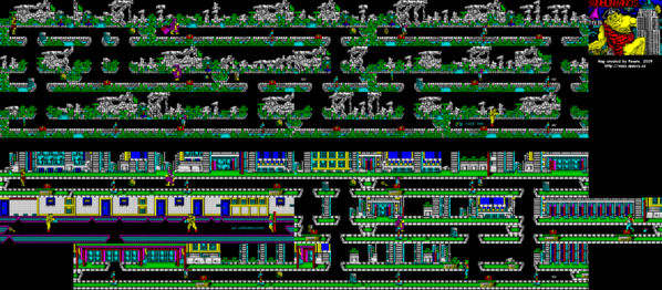 The full map of the game (ZX Spectrum).