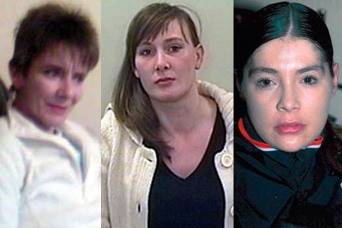 The victims from left to right: Susan Rushworth, Shelley Armitage, and Suzanne Blamires.