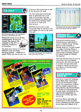 Nintendo Fun Club news page, where Return of Donkey Kong is mentioned.