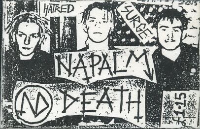 Cover and tape from the demo Hatred Surge (1985)