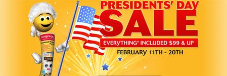 Promotional picture for the Presidents' Day 2010 sale found on the archived blog, which the commercial for is missing.