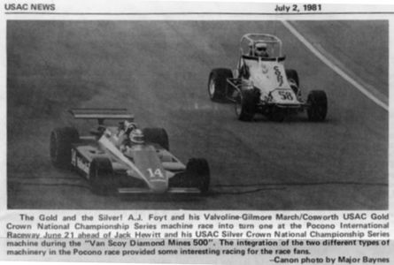 USAC News reporting how the crowd got to watch an interesting race thanks to it being a multi-race event.