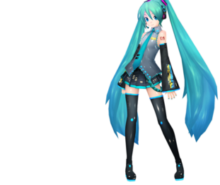 Miku model used in promotional art for the demo.