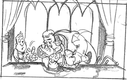 Excerpt from the first act storyboard (7/9).