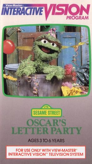 The box-art for the Sesame Street: Oscar's Letter Party tape.
