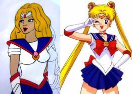 A comparison of the Toon Makers version of Sailor Moon and the original Sailor Moon.