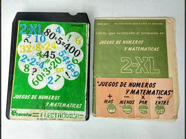 Image of the Mexican Mego 2-XL tape for "Juegos de Numeros y Matematicas"