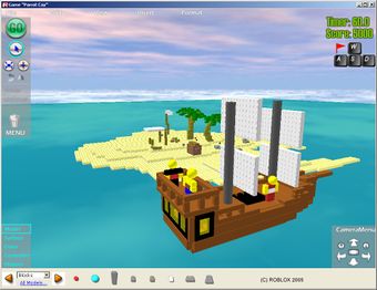 A 2005 minigame about sailing a ship on Roblox.