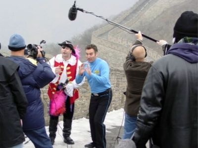 Captain Feathersword and Anthony at the Great Wall of China