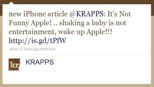 KRAPPS' tweet about the article.