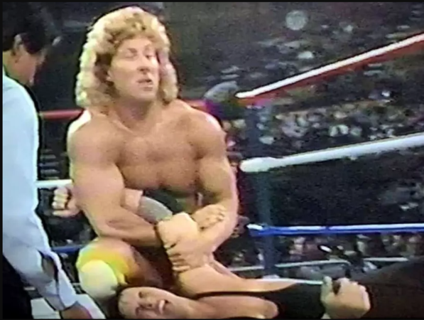 Screenshot from the tape itself used to prove that it was the 1986 match.