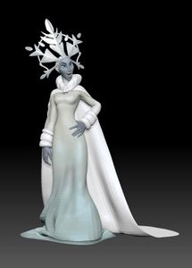 A 3D model for one of Elsa's early designs.
