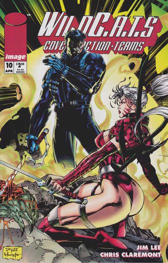 The first proper appearance of Huntsman in WildCATs #10 (April 1994), by Chris Claremont and Jim Lee
