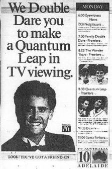 A newspaper ad for the series.