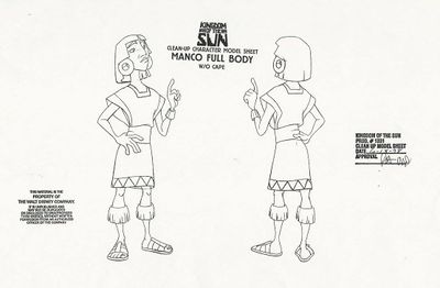 Ref sheet for Manco, who would later become Kuzco.