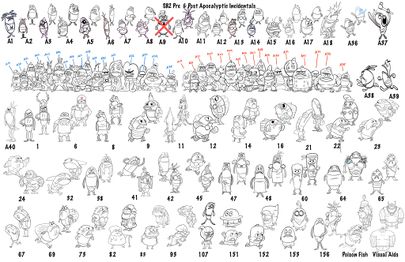The model sheet for the "A__" incidentals.