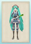 Demo Miku in Valkyria Chronicles’ outfit.