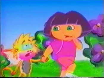 Dora And Boots Walking Listening The Swiper Sneaky Sound.
